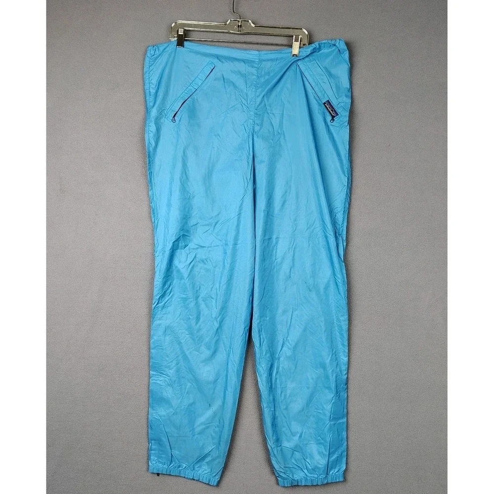 Vintage 90s Patagonia Rain Windbreaker Pants Men Large XL Blue Light Outer Layer